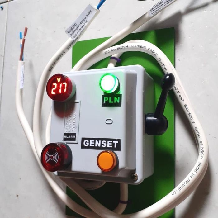 Tuas Pemindah Listrik Pln Ke Genset (Ada Volt Meternya) Cam Starter Ohm Saklar Original Dan Terperca