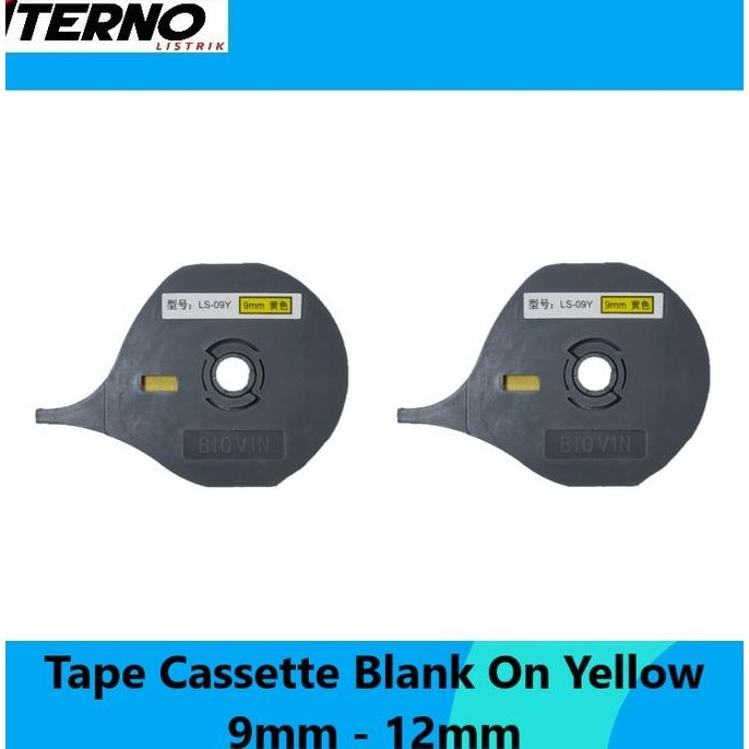 

Biovin Label Tape Cassette Ls-12Y 12Mm Black On Yellow Co