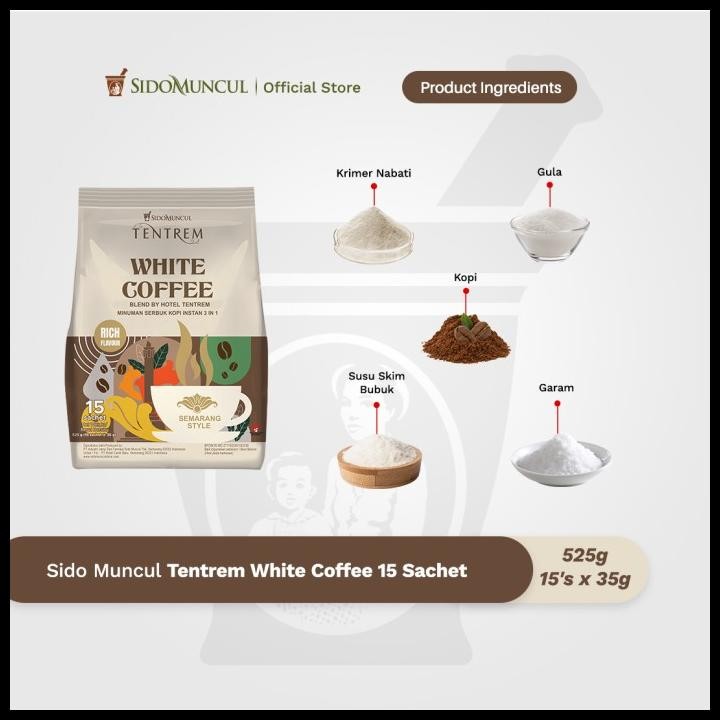 

Sido Muncul Tentrem White Coffee (Isi 15 Sachet) Original Best Seller