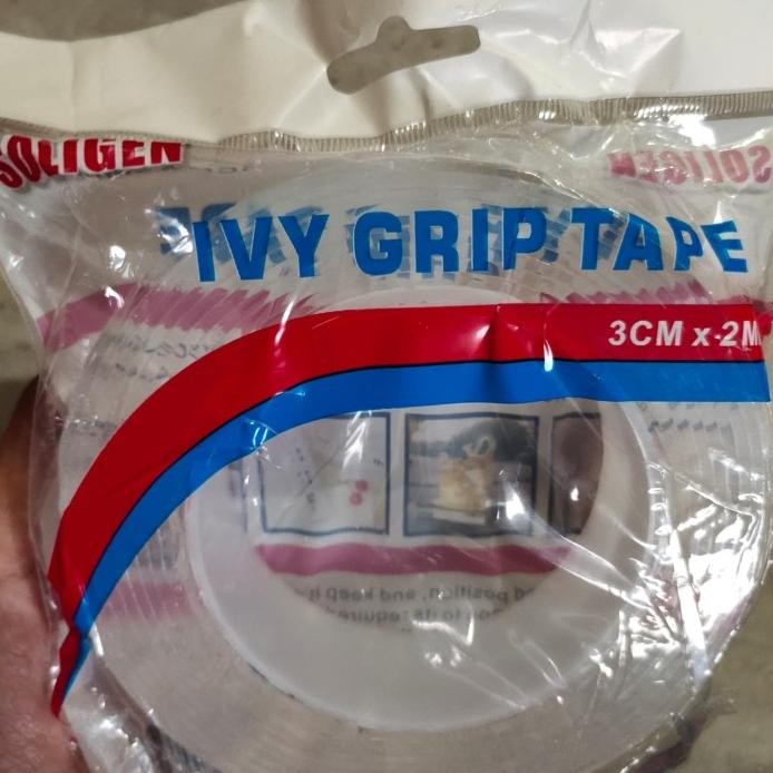 

Ivy Grip Tape / Double Tape Bening Soligen 3cm x 2mm x 3m murah