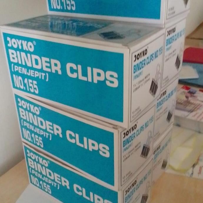 

BINDER CLIP NO 155 MEREK JOYKO HARGA SATU GROSS ISI 12 KOTAK murah