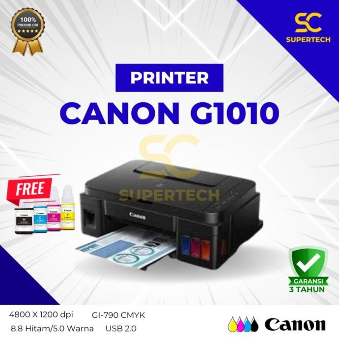 Printer Canon G1010 Print Only Original Ink Free Tinta