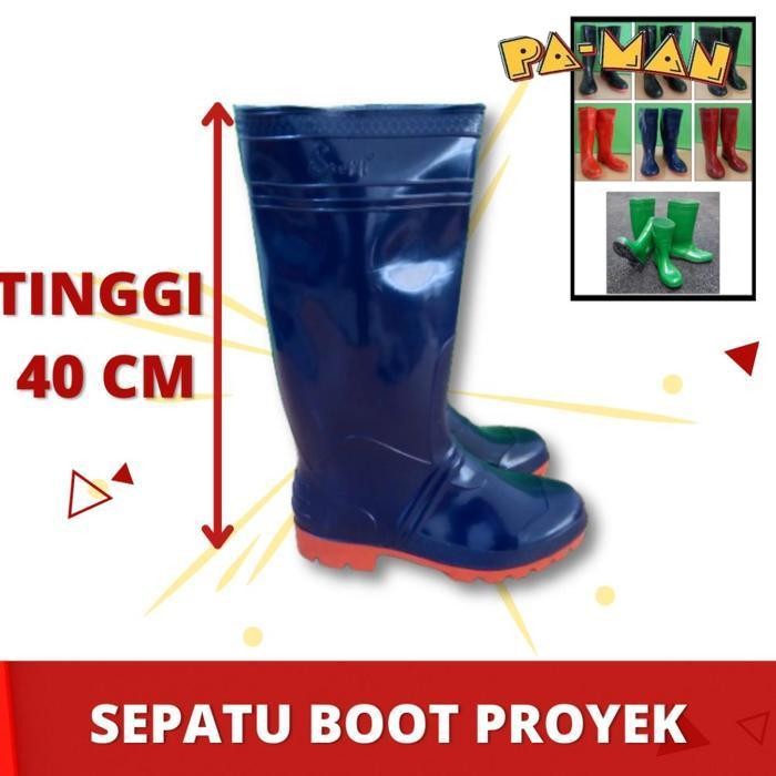NEW SEPATU BOOTS PRIA WANITA / SEPATU BOOTS KARET PANJANG 40CM / SEPATU BOOT KARET TINGGI ORI