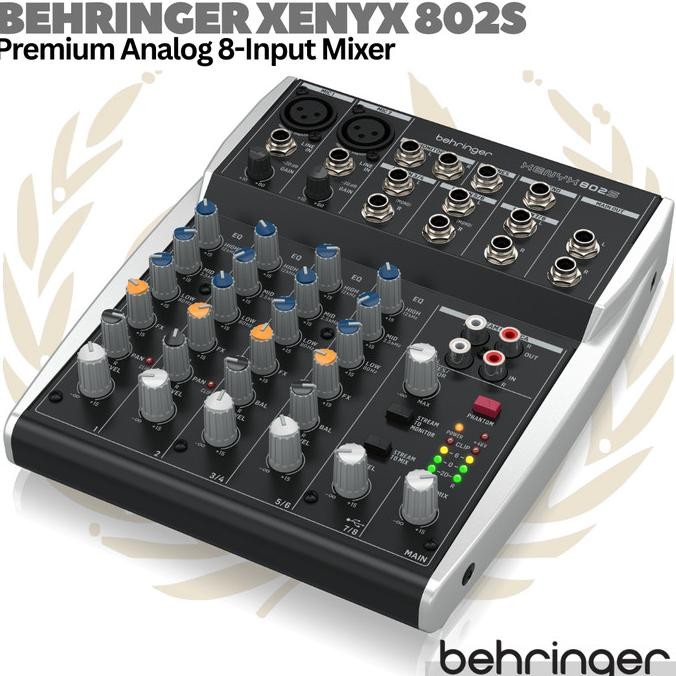 Behringer Xenyx 802S Analog 8 Input Audio Mixer | 802Usb Co