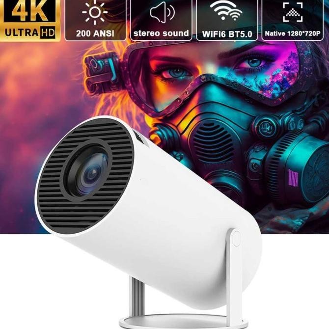 Proyektor Mini Portable Android 11 Wifi Bluetooth 200 Ansi Untuk Hp Handphone Smartphone Gadget Co