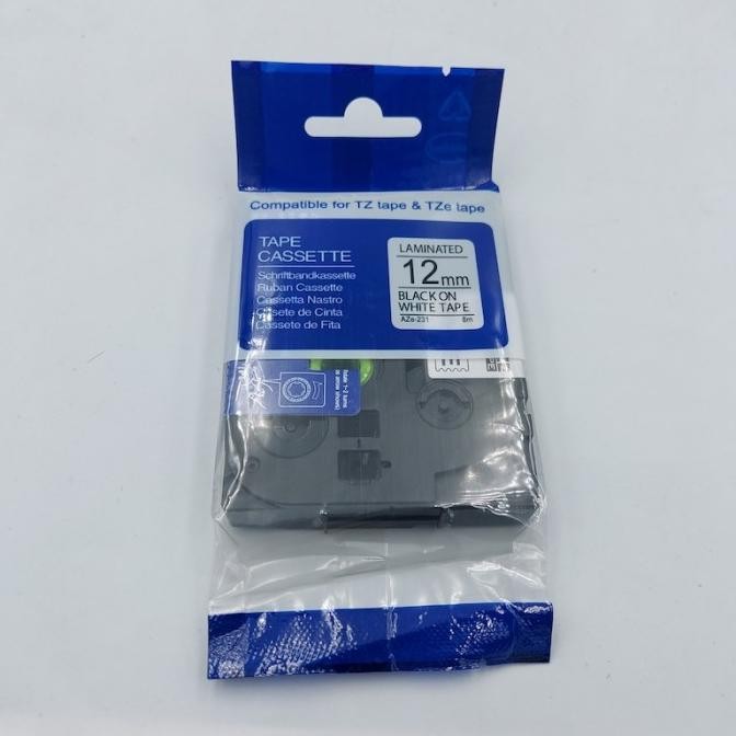 

V-TECH TZe-231 Comp. Label Tape Replacement Brother Black On White 12m