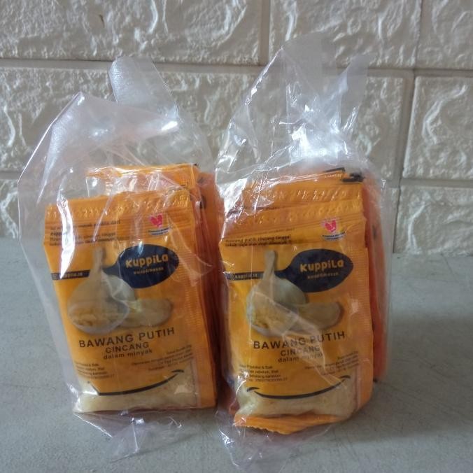 

*#*#*#*#] kuppila bawang putih cincang dalam minyak pouch 20gr isi 10 pcs