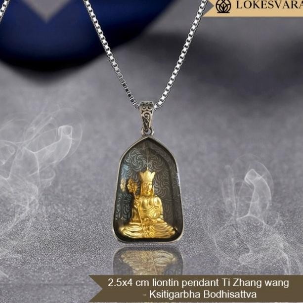 ((((()paling dicari] Liontin Kalung Pendant Ti Zhang wang - Ksitigarbha Bodhisattva 2.5x4cm