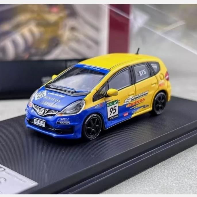 Grosir Street Weapon Street Warrior 1:64 Jdm Spoon Honda Fit Jazz Ge8 Rs Racing Sports Model Diecast