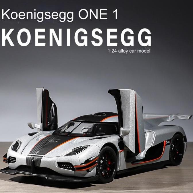 Grosir Diecast Alloy Koenigsegg One1 Scala 1:24 & 1/32 Sound Light And Pullback System (R175)