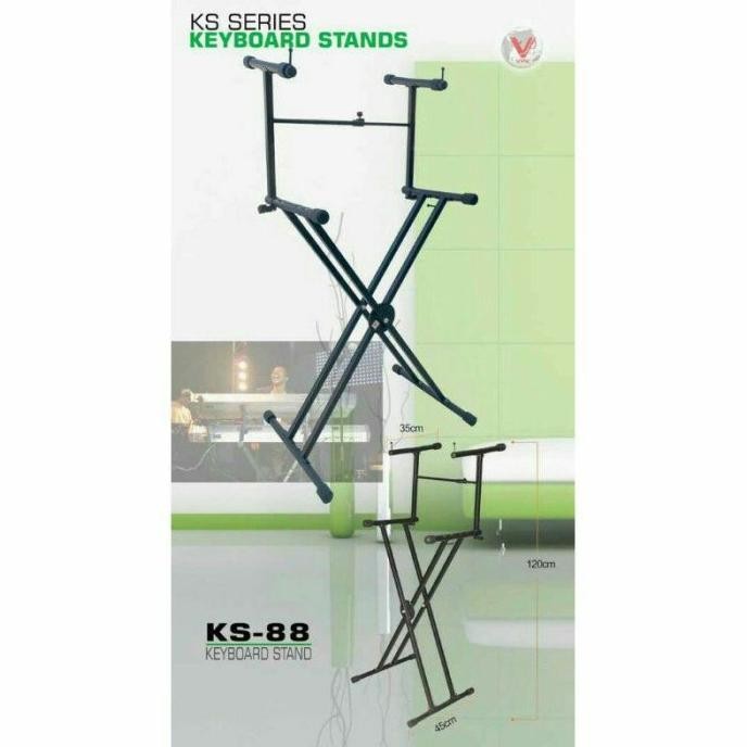 Stand Keyboard Double Cross ( 2 Susun ) Vpk Ks-88 Keyboard Stand Ks88 Co