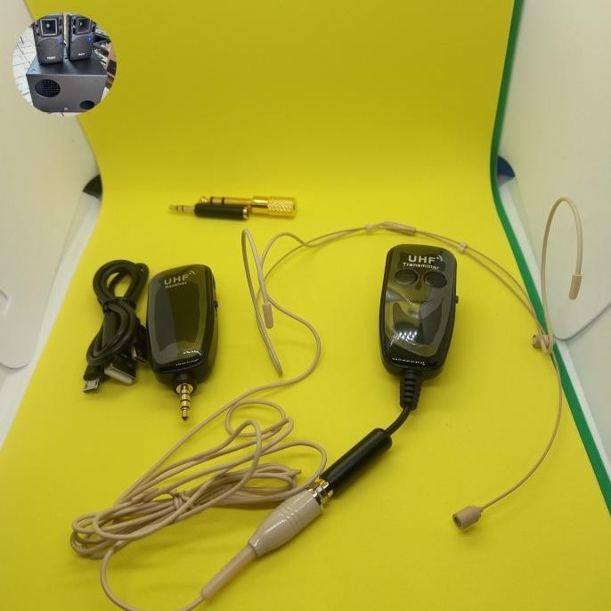 Mic Wireless Lidi Bando Uhf Resiver Trasmitter Co