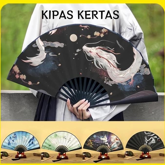 Kipas Lipat Cina/Kipas Lipat Gaya Kuno Cina/Kipas Lipat Sutra Cina/Kipas Lipat Sutra Gaya Kuno Cina 