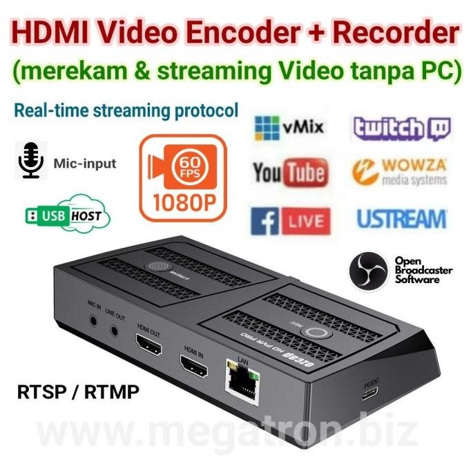 Terbaru Hdmi Video Recorder + Encoder (Merekam & Live Streaming Tanpa Pc)