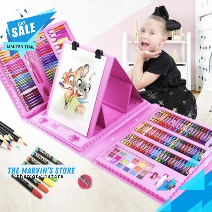 

SET CRAYON 208 PCS / KRAYON MEWARNA ALAT MENGGAMBAR MEWARNAI ANAK KUALITAS TERBAIK !!!