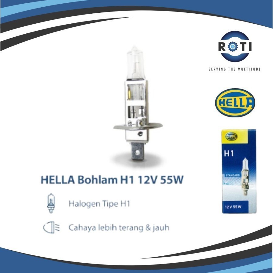 HELLA 8GH 178 555-034 BOHLAM HALOGEN [H1/ 12V/ 55W/ 100]