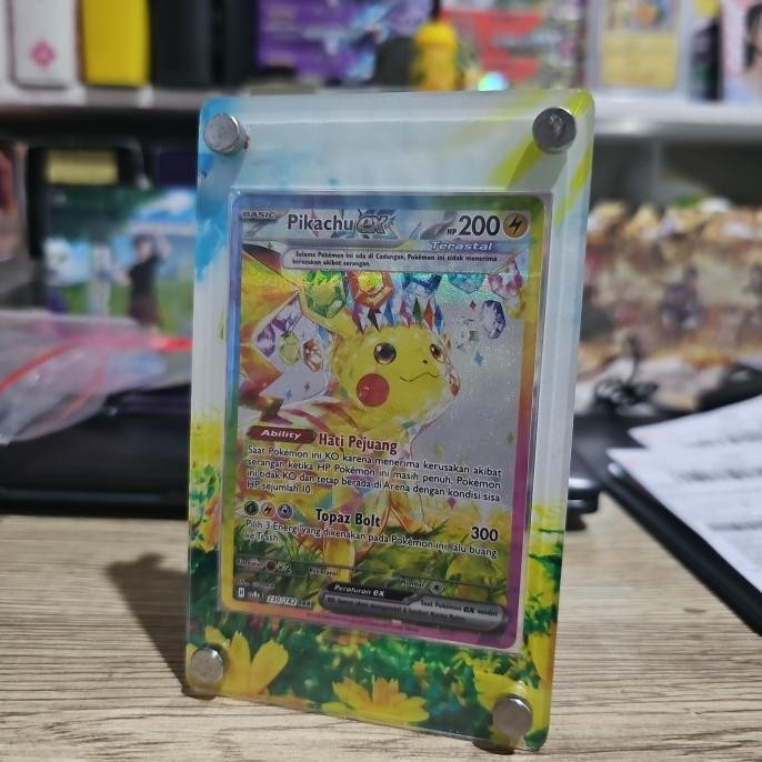DISKON stand frame pikachu ex sar kilat rasi