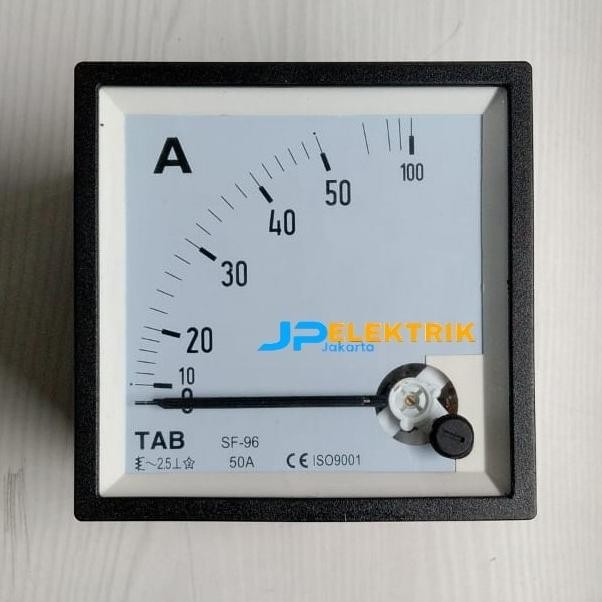 Promo Amper Meter Direct 96 x 96 mm 50A / Amper Meter Analog AC 50A COD