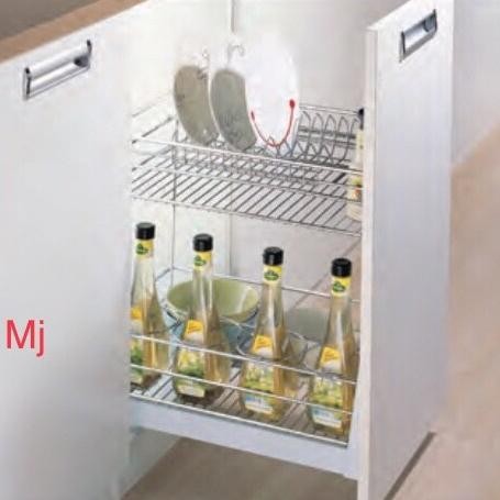 RAK PIRING BOTOL BAWAH STAINLESS CHROME Bukan Taco
