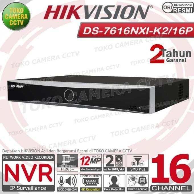 Murah Nvr 16 Channel Hikvision 12Mp Nvr Cctv Poe 4K 8Ch 2Hdd