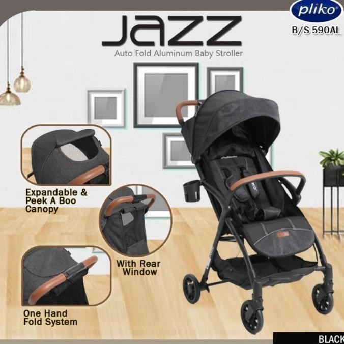 Grosir Stroller Pliko Jazz S590 Al Otomatis Lipat Kereta Dorong Bayi
