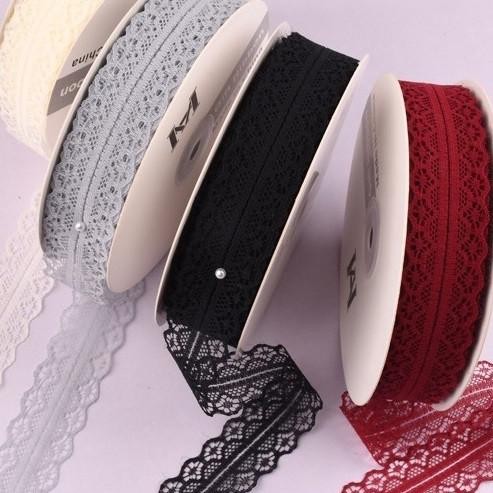 

Pita Renda 3 CM putih hitam pink merah lace ribbon natal imlek lebaran murah