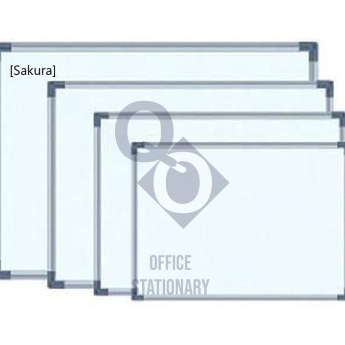 

TERMURAH - Papan Tulis Whiteboard Sakura 90 x 120 - White Board Magnet Gantung