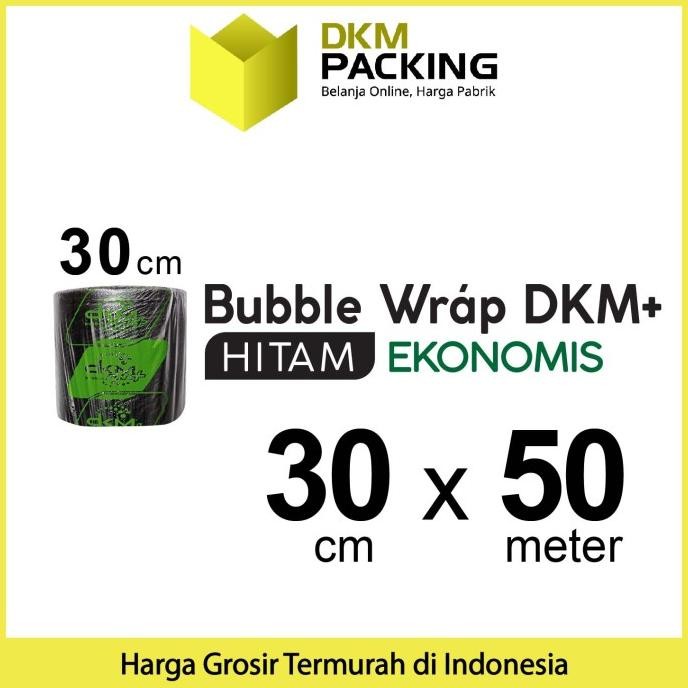 

Plastik Bubble Wrap Hitam 50Meter Bubblewrap DKM PLUS EKONOMIS / ROLL murah