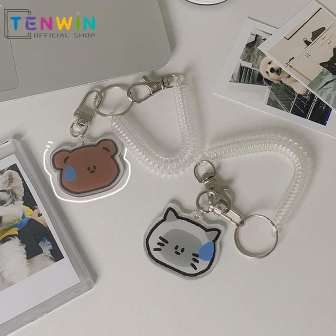 

redi Card Protector/Card Holder/Gantungan Kunci Holder Kartu Bahan Akrilik Transparan Ukuran 3 Inci-Tenwin