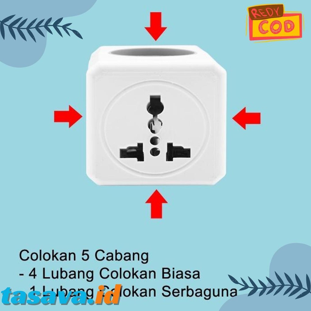 Steker T Arde Mikotek / Steker Colokan Serbaguna 5 Lubang Putih Mt-7899H Terlaris Produk Ini Banyak 