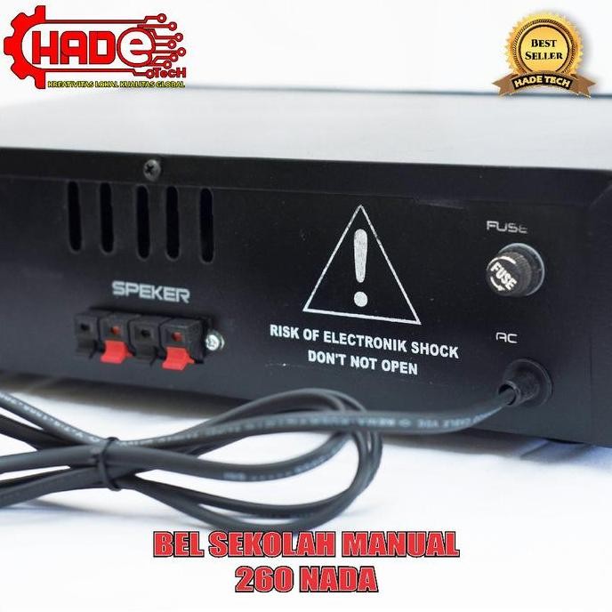 Bel Sekolah Manual 2Horn Kecil Amplifier Intern 100W Lengkap Plus Mic Speaker New Stok