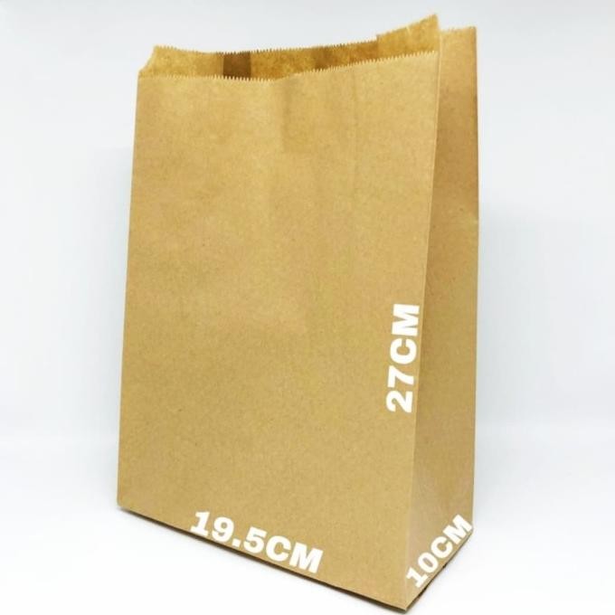 

paper bag besar - kantong kertas putih untuk roti, fried chicken dll murah