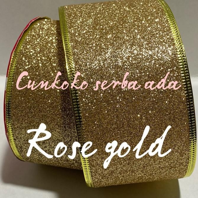 

PITA KAWAT / PITA GLITTER 6 CM ( ROSE GOLD ) / 1 ROLL murah
