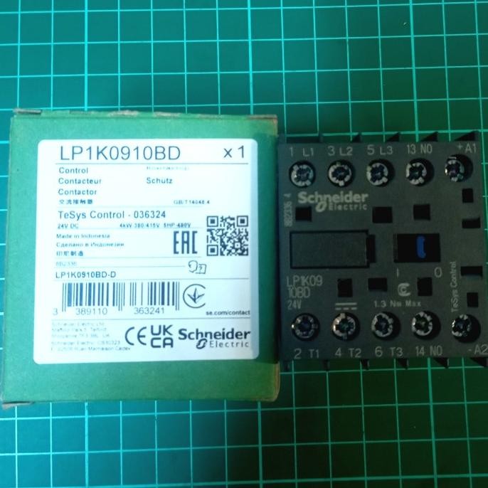 Schneider Contactor Lp1K0910Bd Coil 24Vdc 4Kw 380/415V New Stok