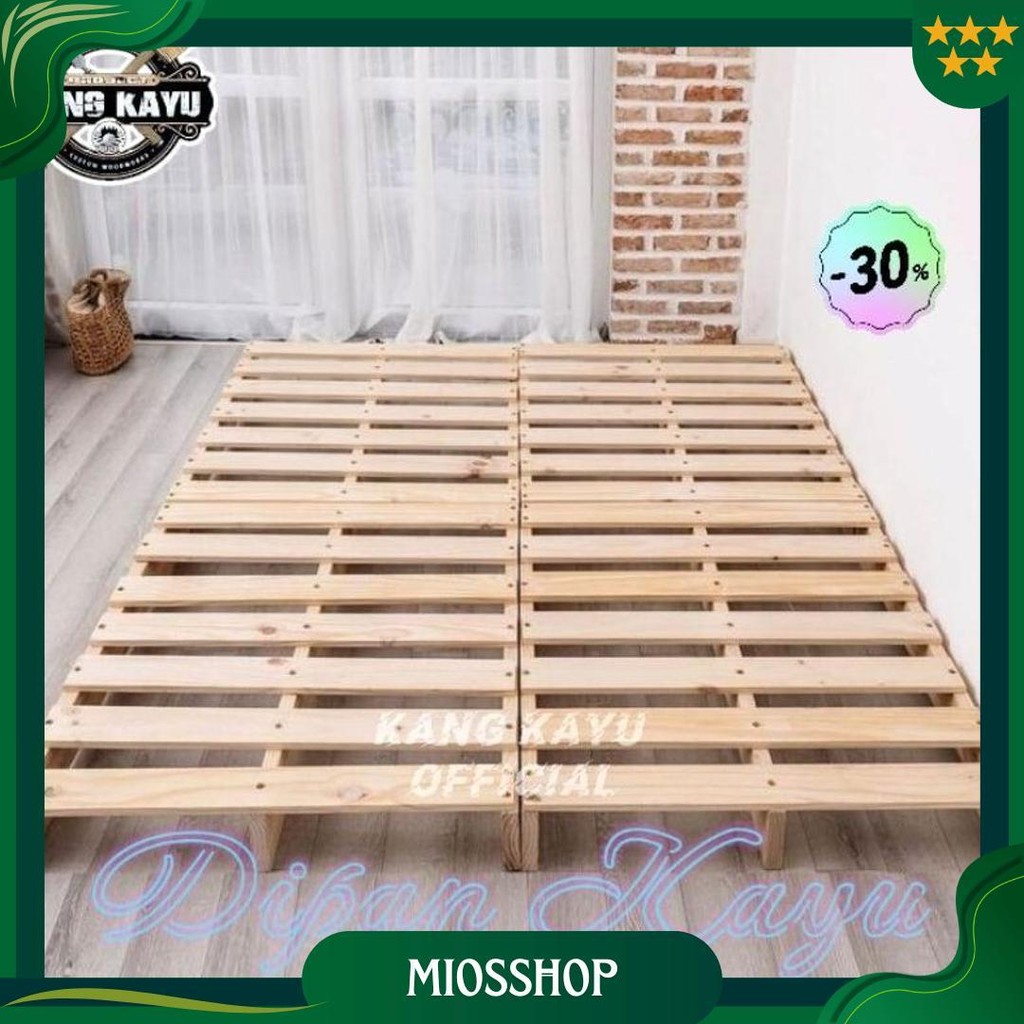 Dipan Kayu Palet Kayu Alas Kasur Minimalis 90X200Cm 180X200Cm Ori