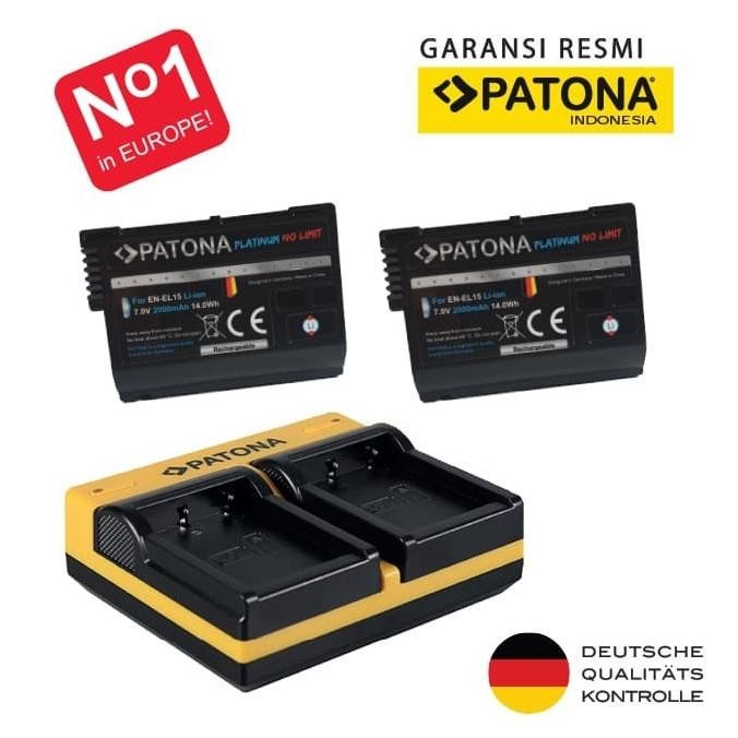 Produk Baru PATONA for Nikon EN-EL15 ENEL15 D610 D750 D810 D850 D7200 D7500 Z6 Z7