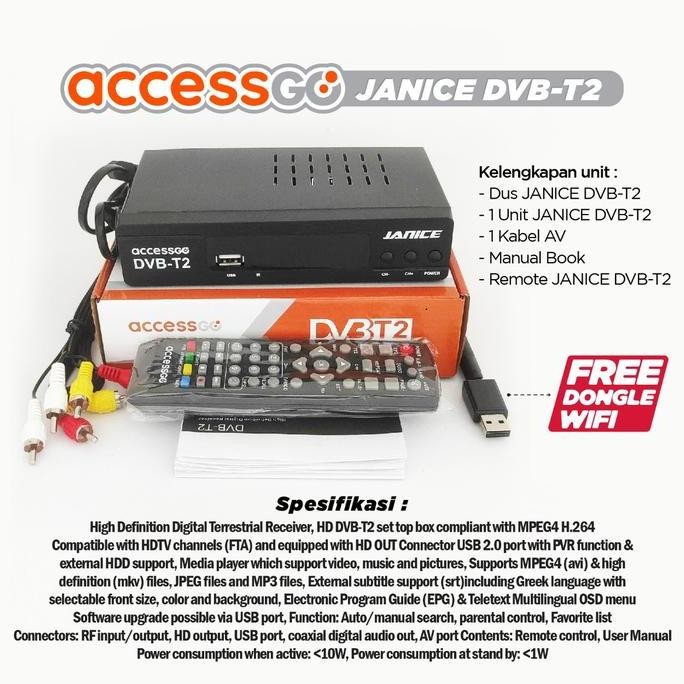 SET TOP BOX ACCESSGO JANICE TV DIGITAL RECEIVER FULL HD