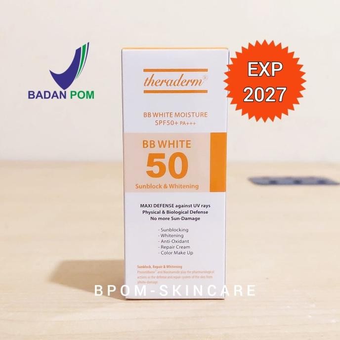 Jual Murah Theraderm Bb White Moisture Spf50 Whitening Sunblock Cream From Korea Terlaris..!!!