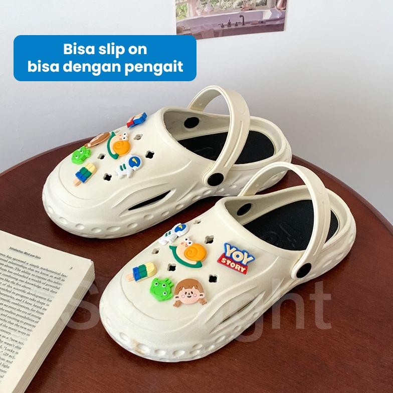 Sandal Pria Wanita Slip On Baim Fuji Viral Sandal Jelly Wanita Korea  Sandal Kodok Wedges Sendal Bai