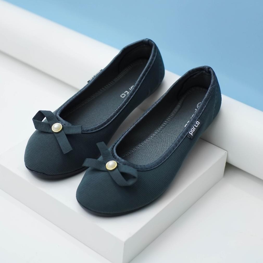 Oz67 Ba201L - Porto Leveling Sepatu Wanita Flatshoes Casual Balet Kain Empuk Original Porto Lady