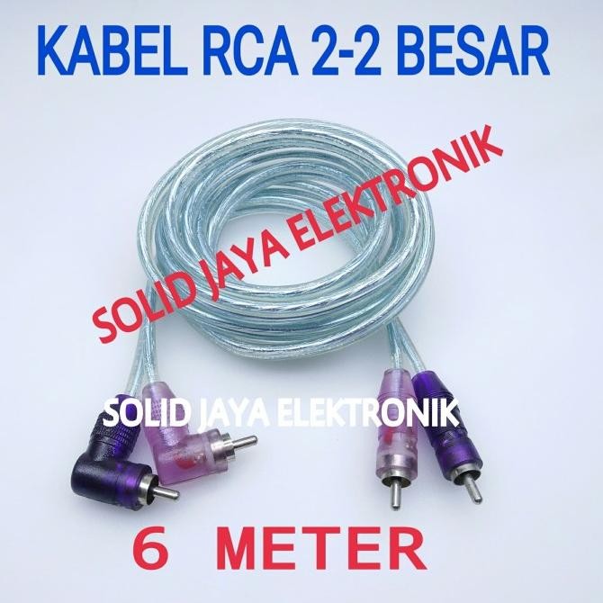 KABEL RCA 2-2 6 M BAGUS KABEL RCA 6 METER 2-2 KABEL AUDIO RCA JAK L