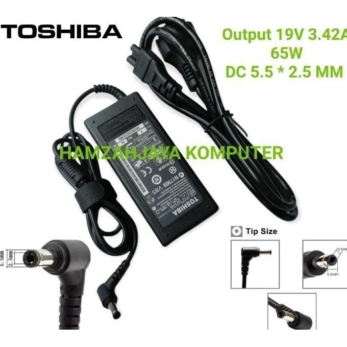 Produk Baru Adaptor Charger Laptop Toshiba 19V 3.42A 5.5*2.5 Original N17908 V85