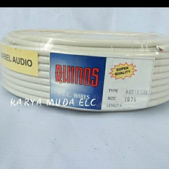 kabel hyo 2x0.75 putih/kabel listrik 2x0.75/kabel rambut audio