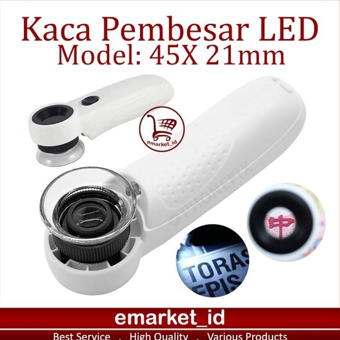 

Sale! Kaca Pembesar LED 45X 21mm AE88 / Lampu Lup Lensa Magnifier Handheld