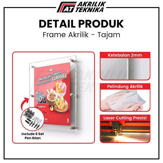 BRG BARU FRAME / BINGKAI / DISPLAY POSTER AKRILIK BERKUALITAS UKURAN A0