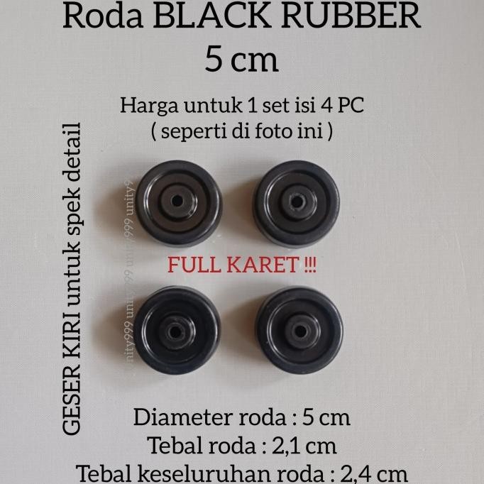 promo roda koper roda pengganti roda single karet roda sparepart koper black