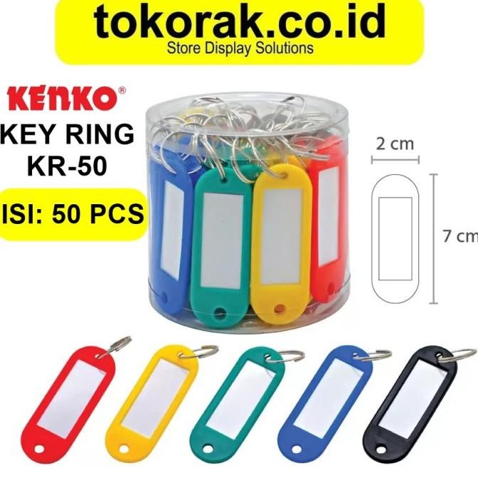 

ready KEY RING KENKO GANTUNGAN KUNCI LABEL NAMA KR 50 PCS NAME TAG KR50 murah