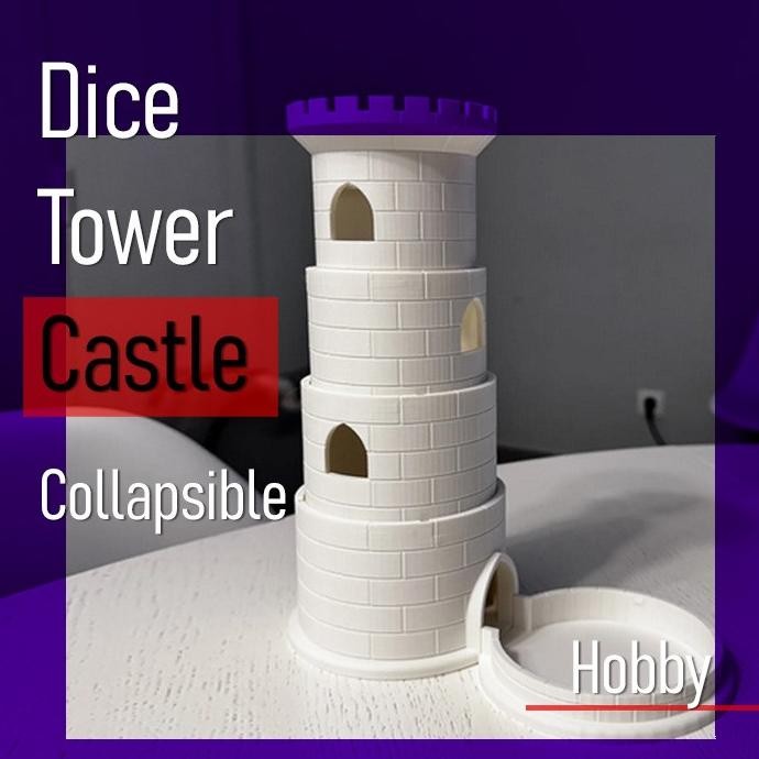 Dice Tower COLLAPSIBLE Kocok Dadu D&D Dungeons Dragons DnD Alat Menara Putar
