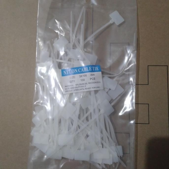 

ready Kabel Ties Label 10 cm Nylon Cable Tie Ripet Rivet 3x100 mm murah