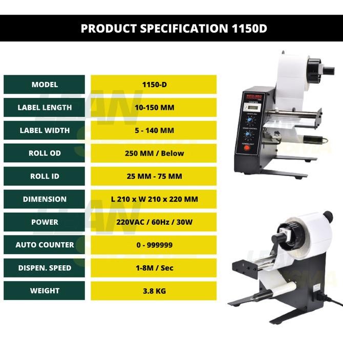 

Automatic Label Dispenser 1150D Sticker Auto Dispenser Stripping Machine AL-1150D murah